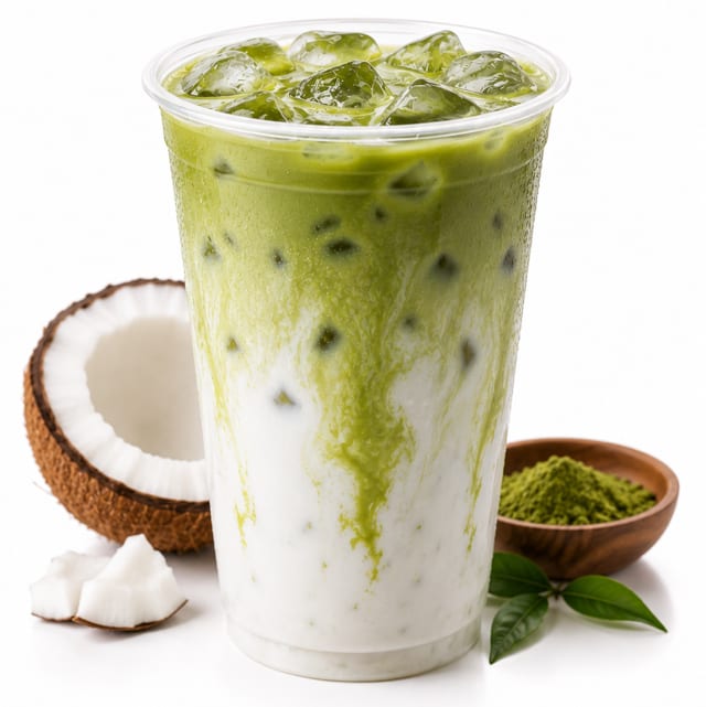 Honey Matcha Iced Latte.