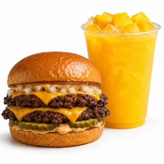 Dirty Smash Burger + Mango Magic