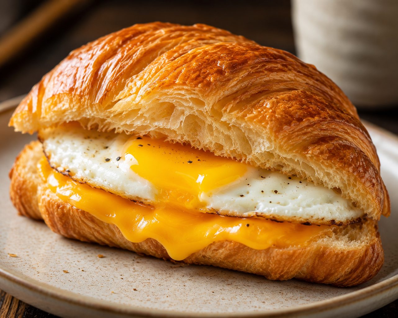 Egg Cheese Croissant Meal.