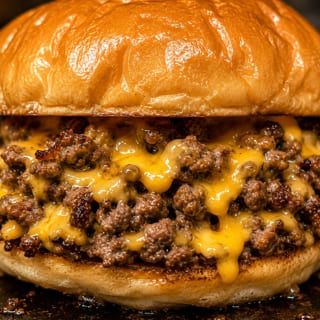Loaded Ground Beef Melt Burger