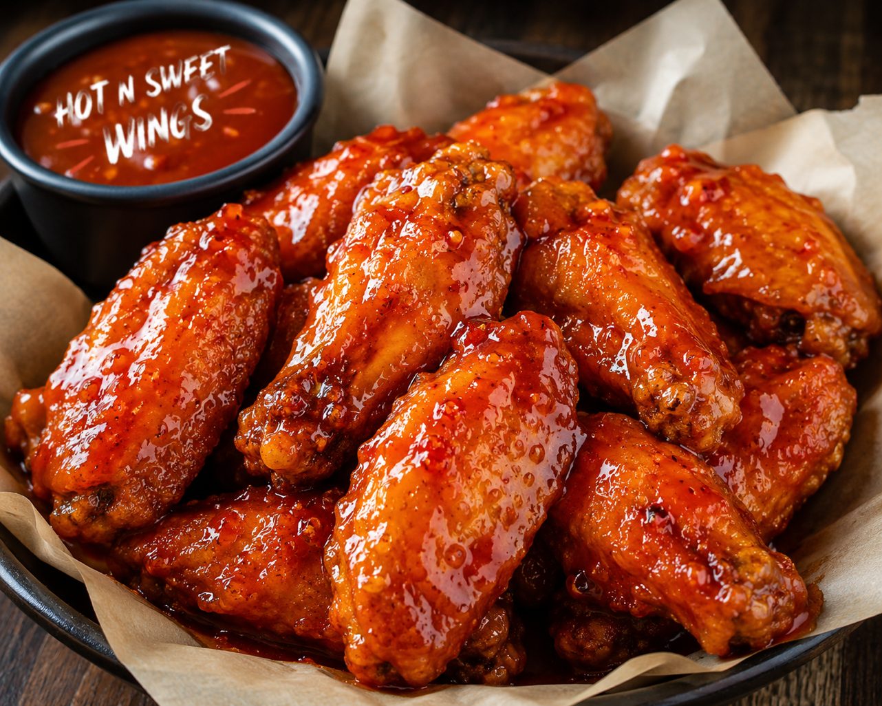 Hot N Sweet Wings.