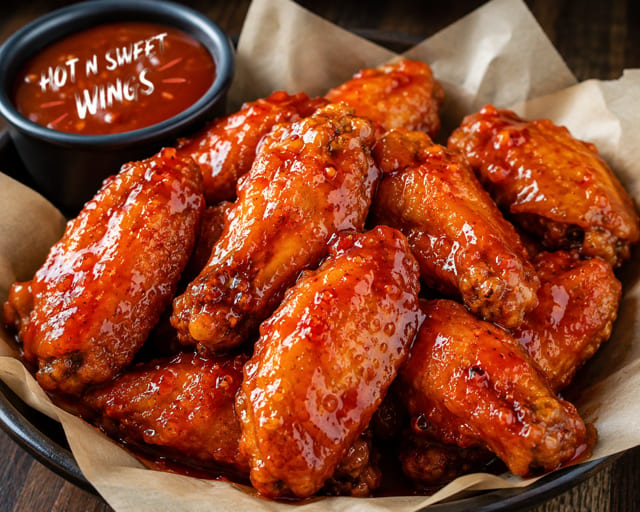 Hot N Sweet Wings 6pcs.
