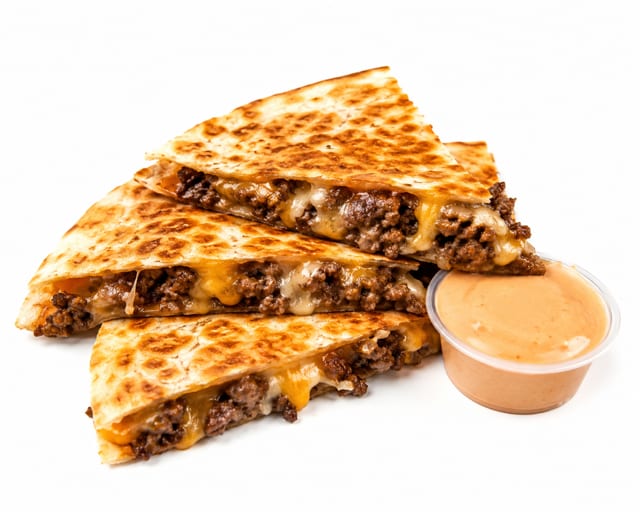 Smash Beef Quesadilla.