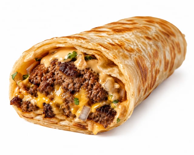Beef Smash Paratha Wrap.