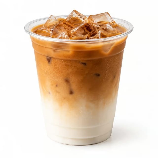 Handcrafted Iced Spanish Latte coffee
