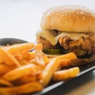 Crispy Chicken Sandwich and Fries