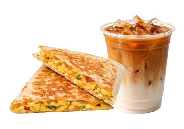 Egg Quesadilla + Iced Spanish Latte